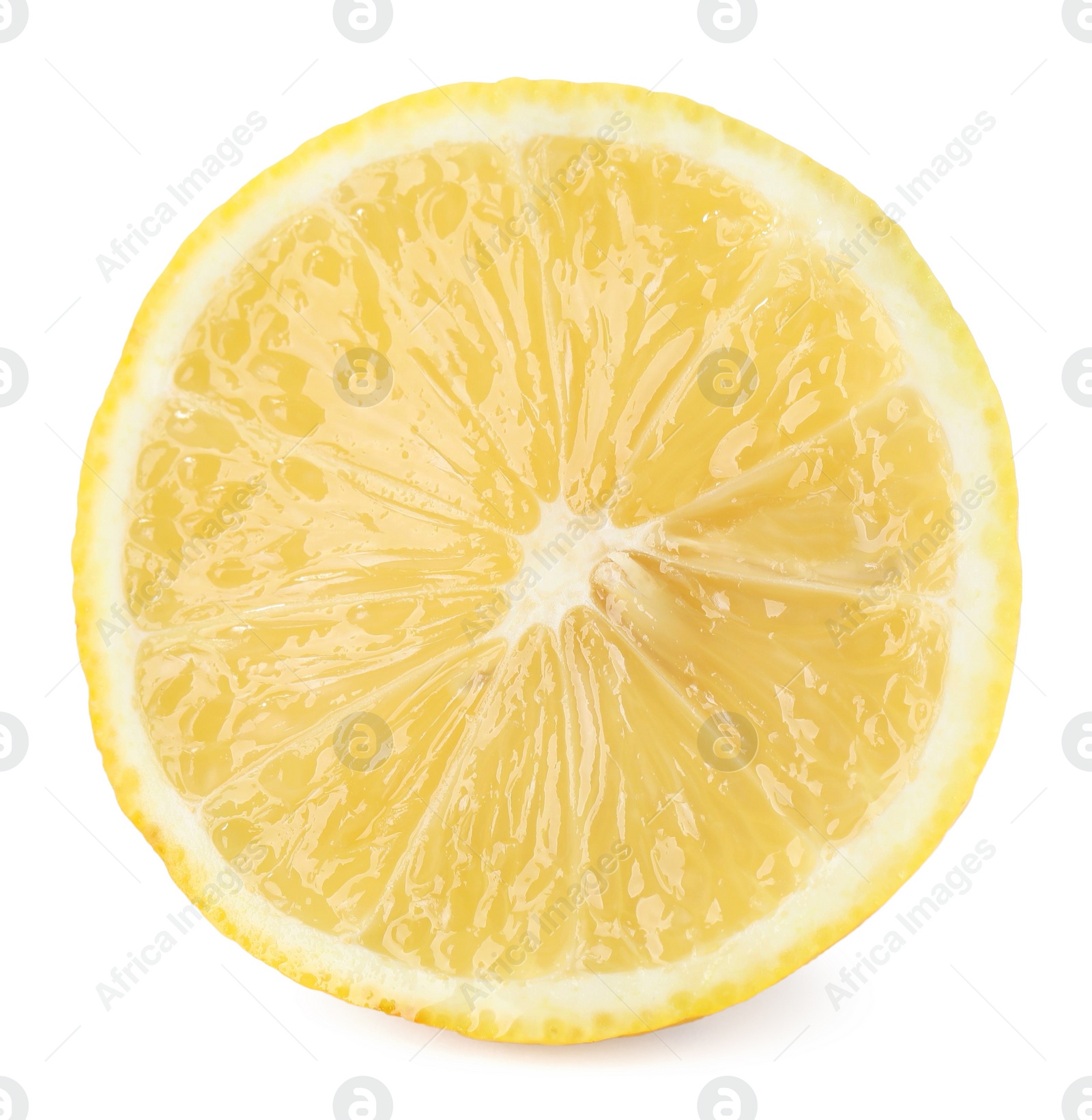 Photo of Lemon slice isolated on white. Citrus fruit