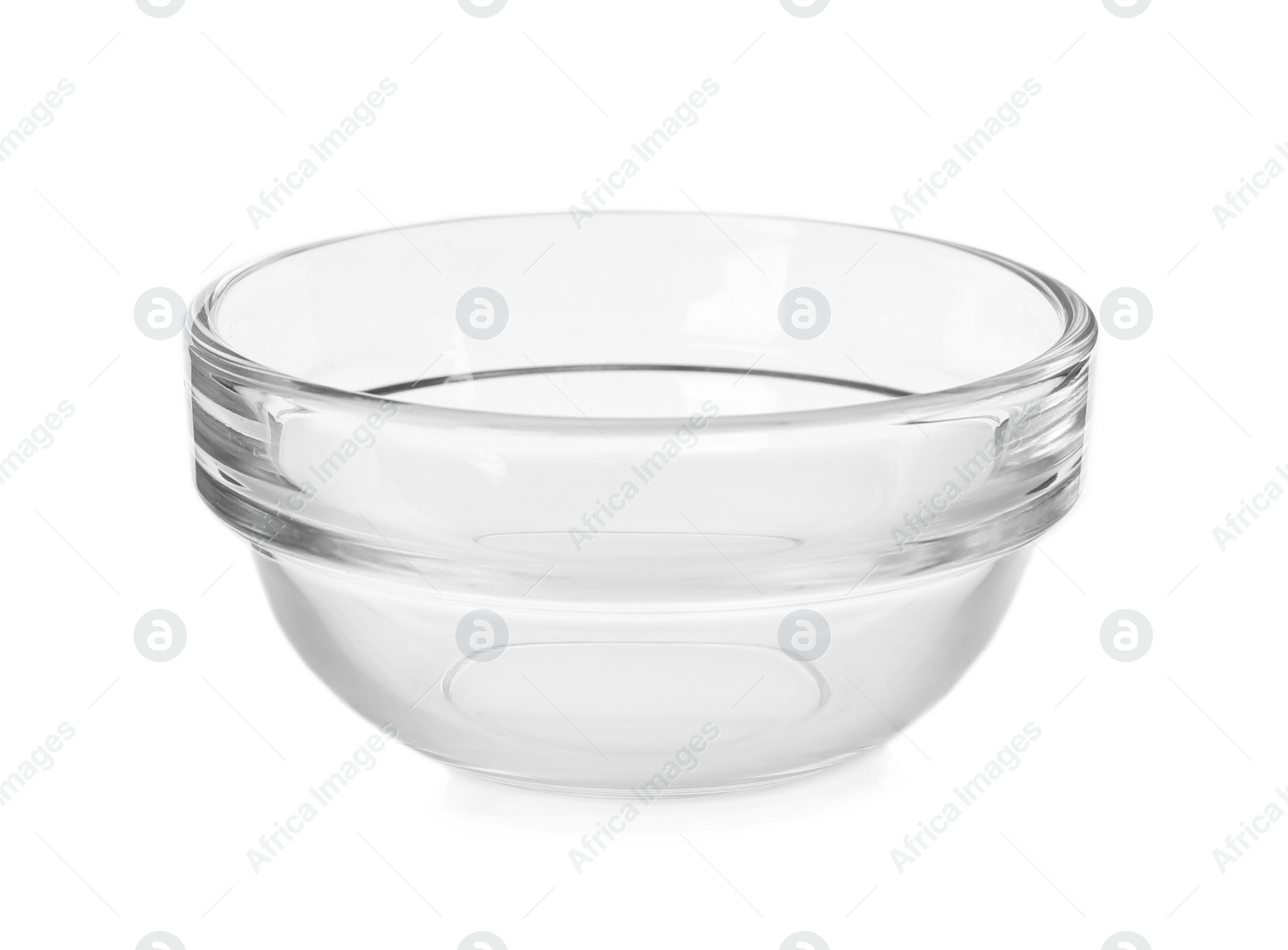 Photo of Empty clean glass bowl isolated on white