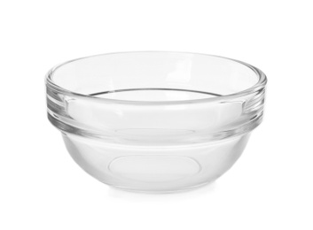 Photo of Empty clean glass bowl isolated on white