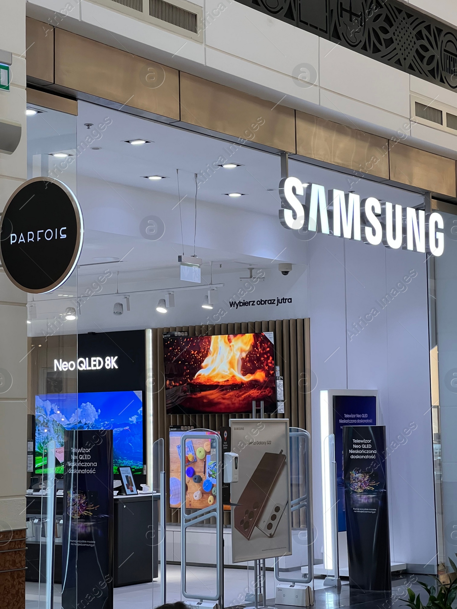 Photo of Poland, Warsaw - July 12, 2022: Official Samsung store in shopping mall