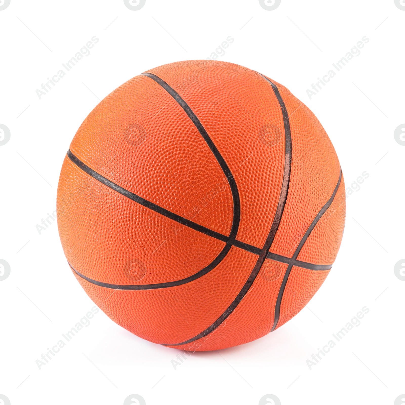 Photo of One basketball ball isolated on white. Sport equipment