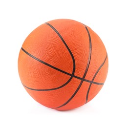 One basketball ball isolated on white. Sport equipment