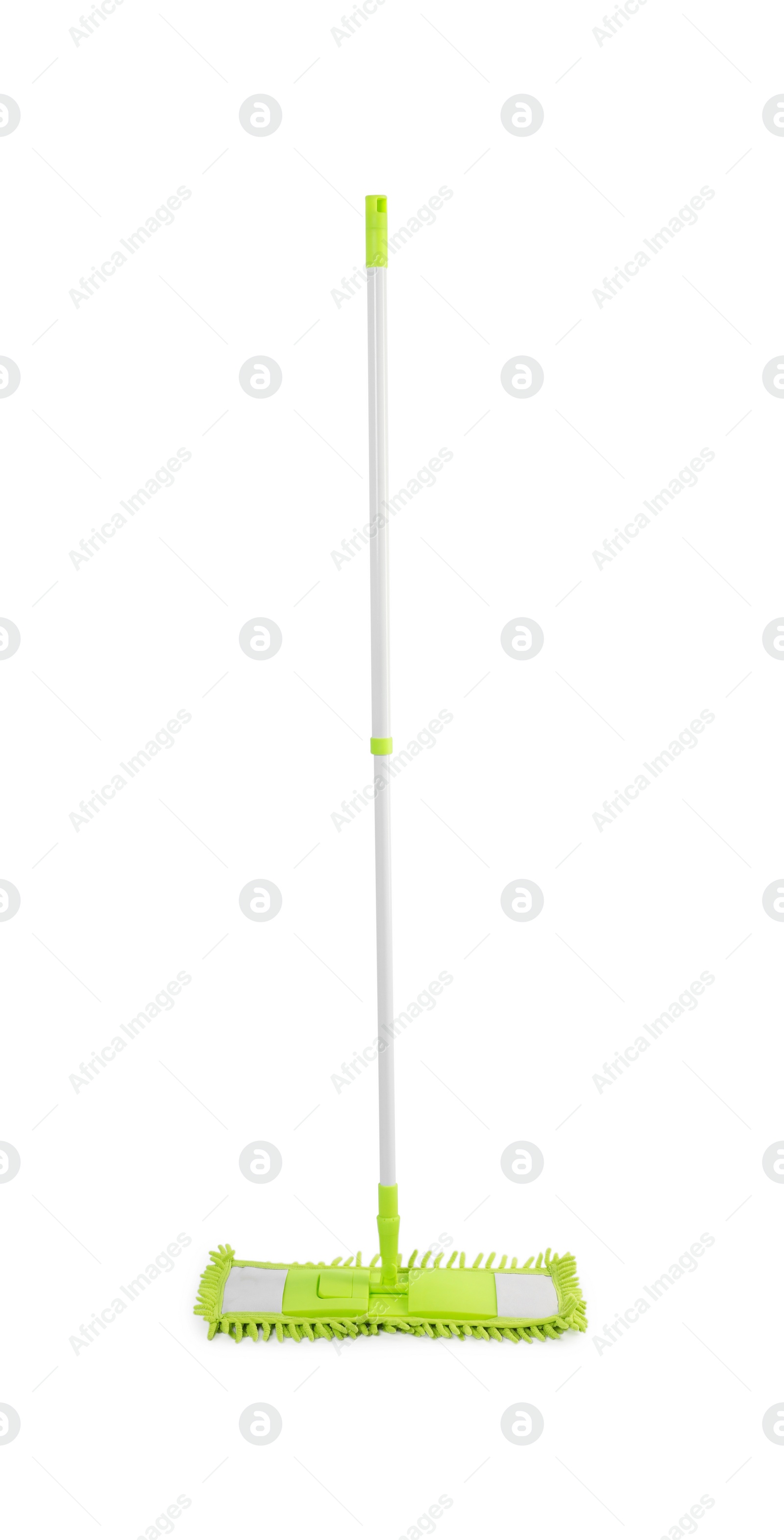 Photo of Mop with plastic handle isolated on white