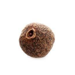 Photo of Allspice pepper grain on white background. Natural spice