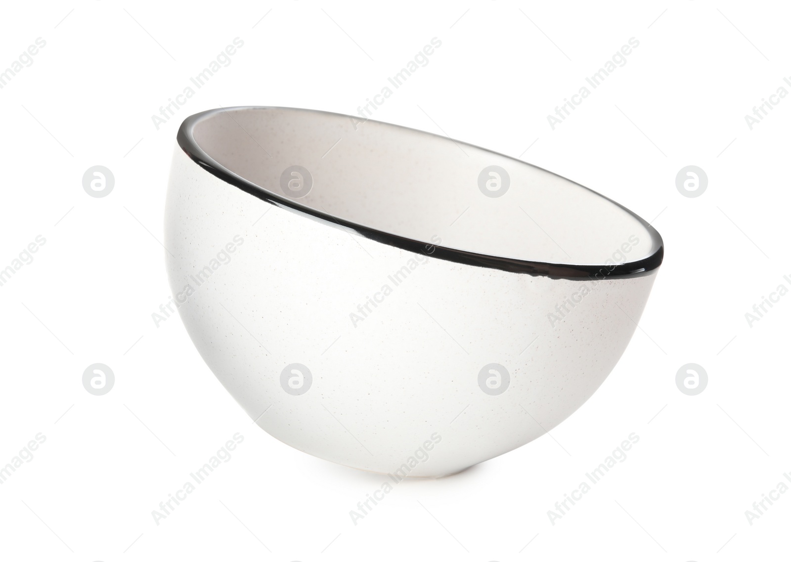 Photo of Clean empty ceramic bowl isolated on white