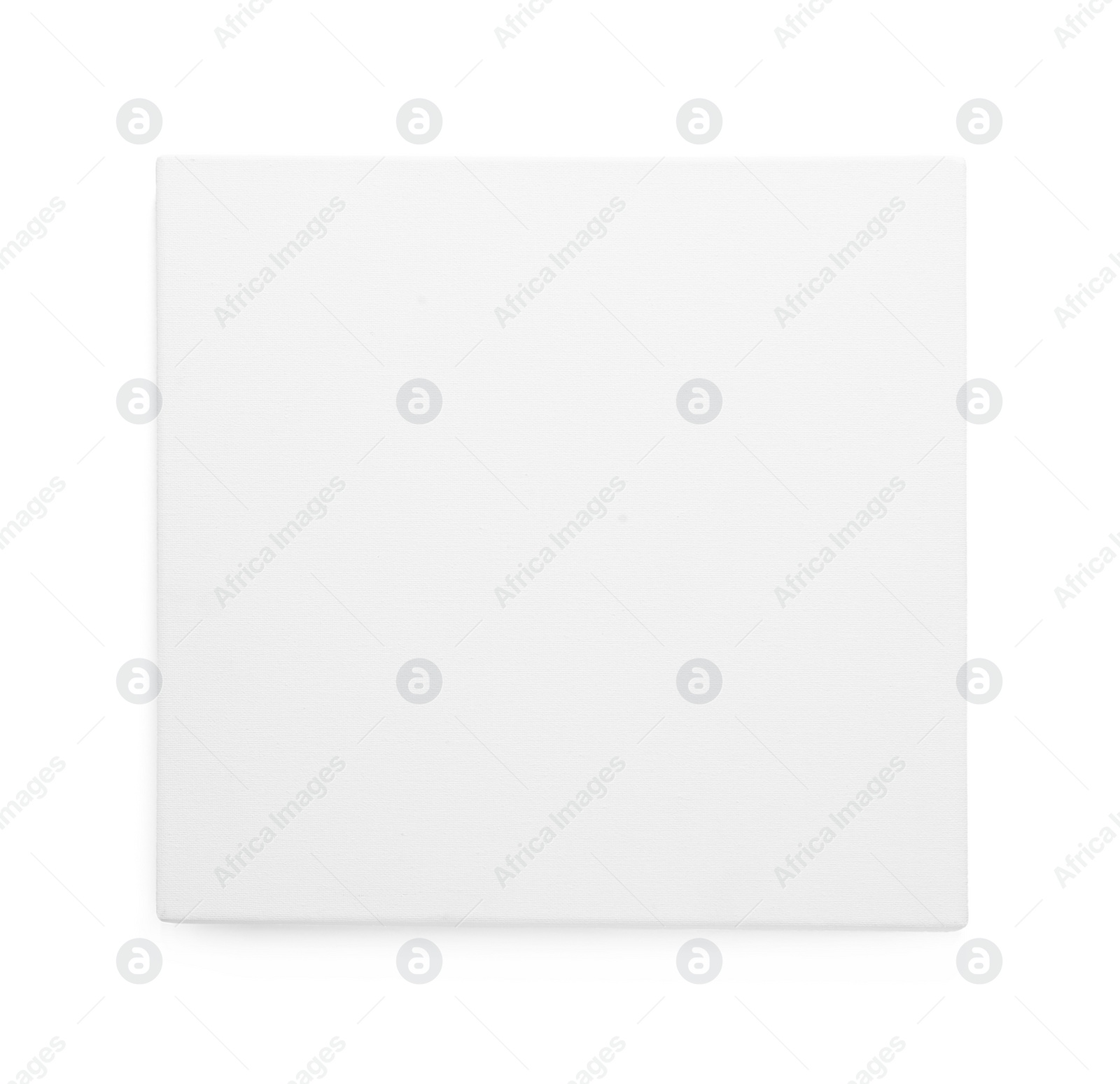 Photo of Blank canvas isolated on white, top view. Space for design