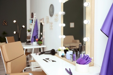 Photo of Hairdresser's workplace in salon