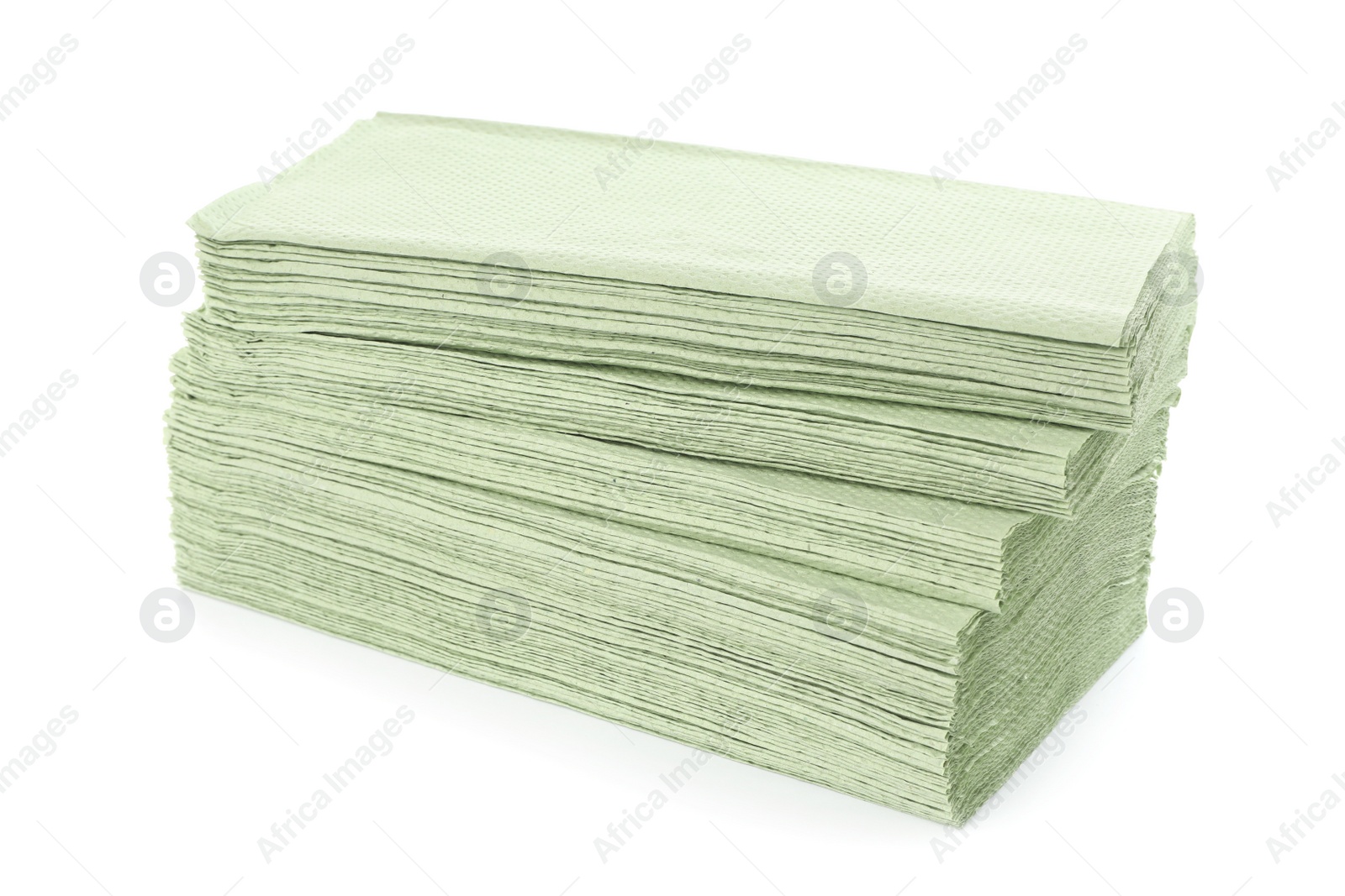 Photo of Stack of paper towels isolated on white