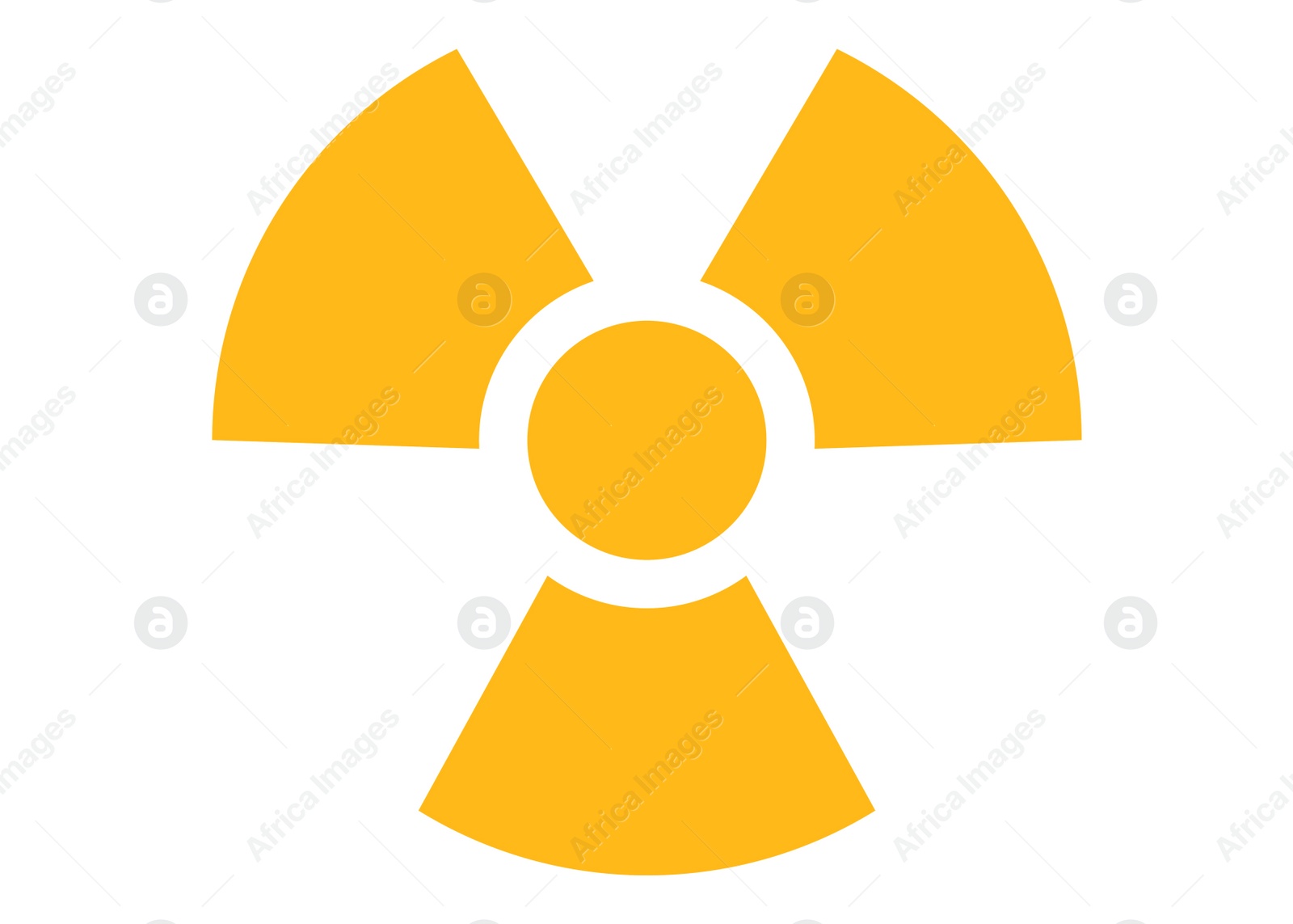 Illustration of Radioactive sign isolated on white. Hazard symbol