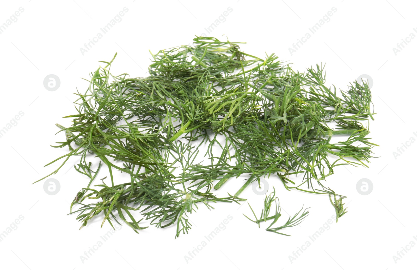 Photo of Pile of fresh green dill isolated on white