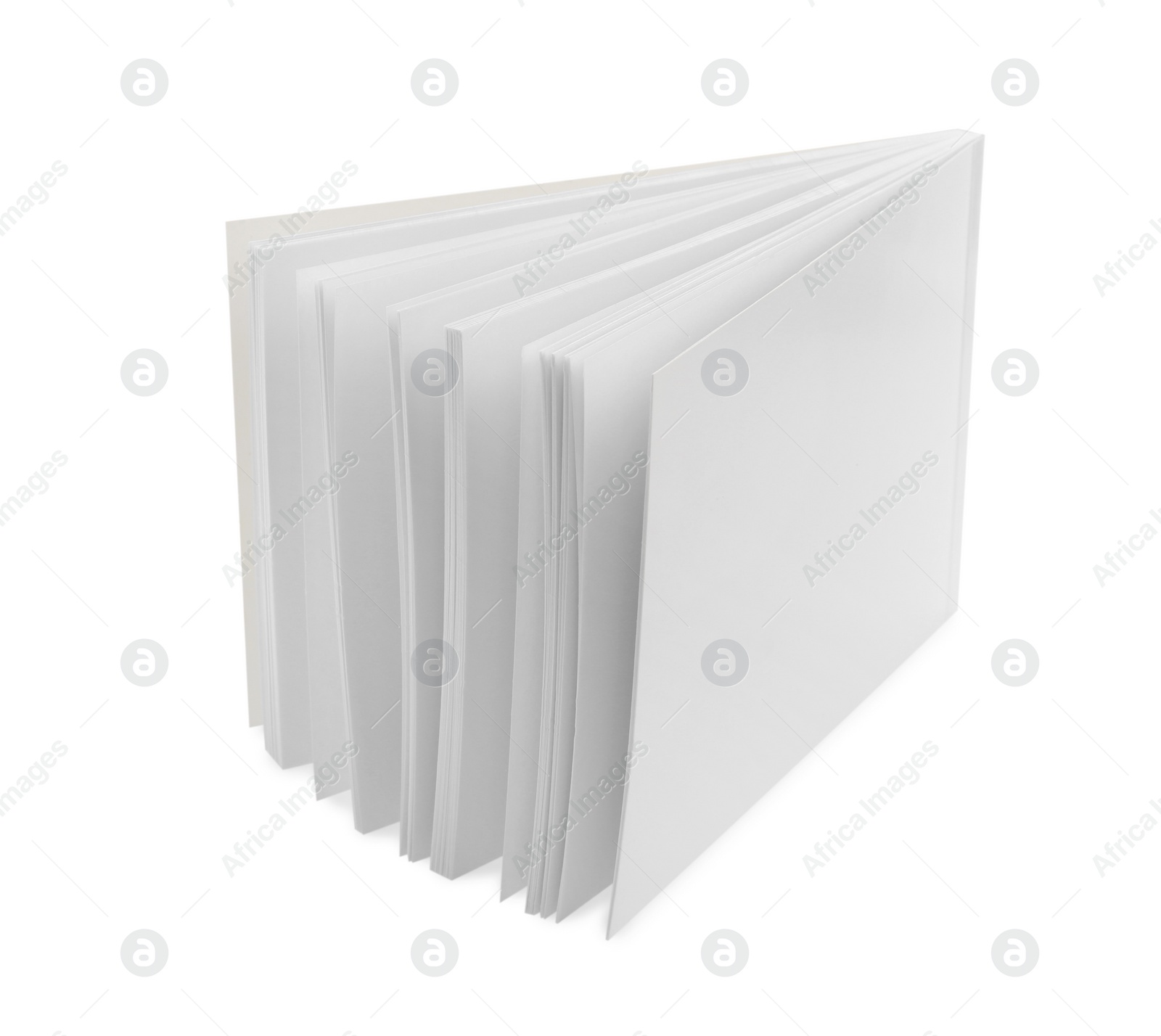 Photo of Paper brochure with blank cover isolated on white