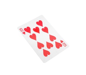 Playing card isolated on white. Poker game