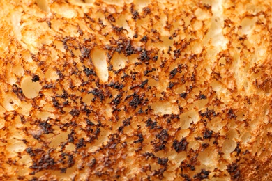 Toasted bread as background, closeup