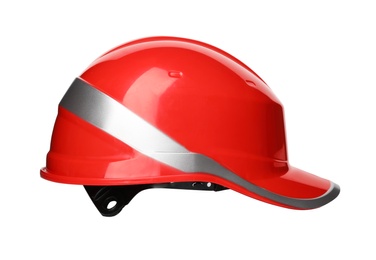 Photo of Safety hardhat isolated on white. Construction tool