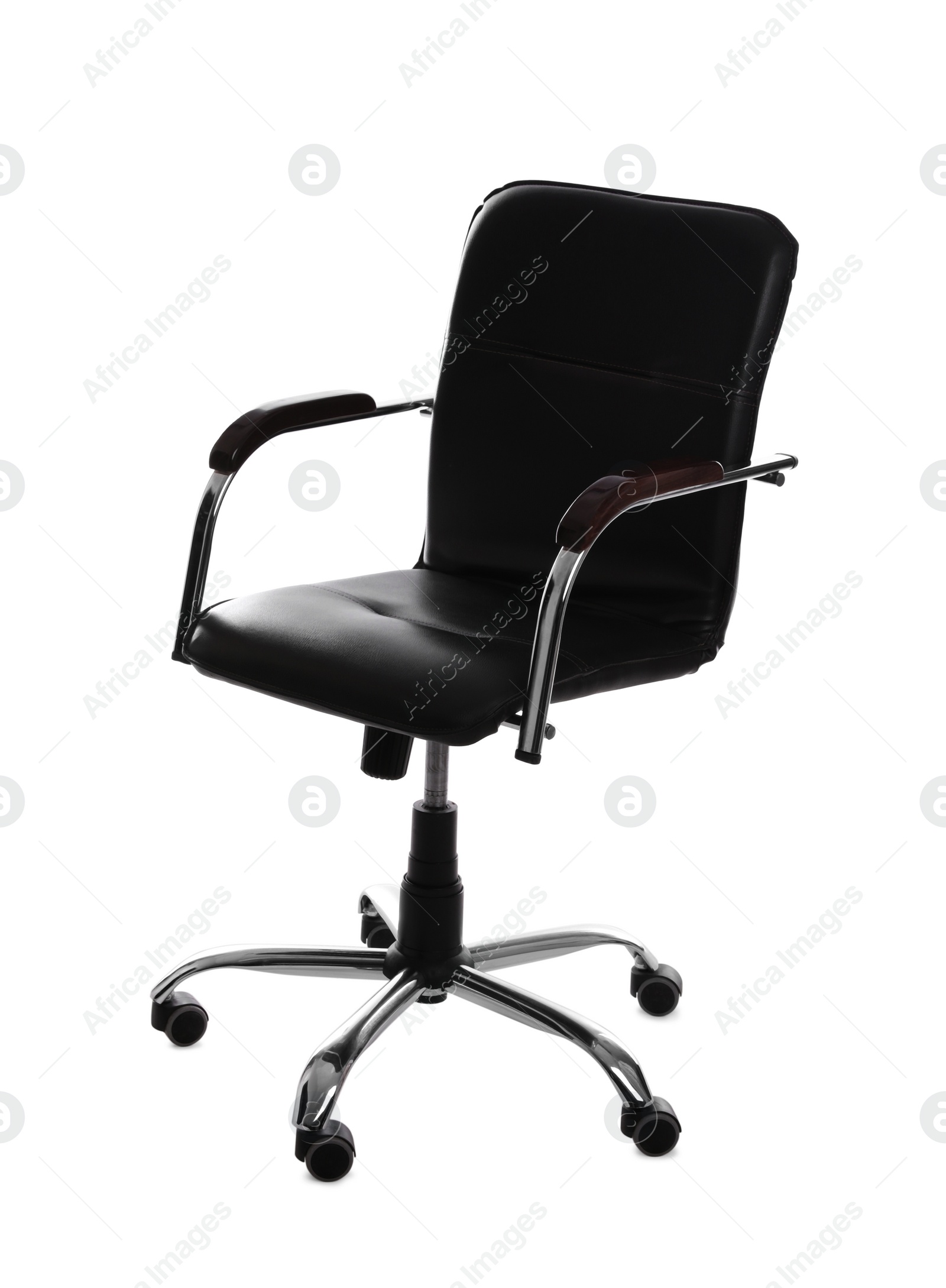 Photo of Comfortable leather office chair isolated on white