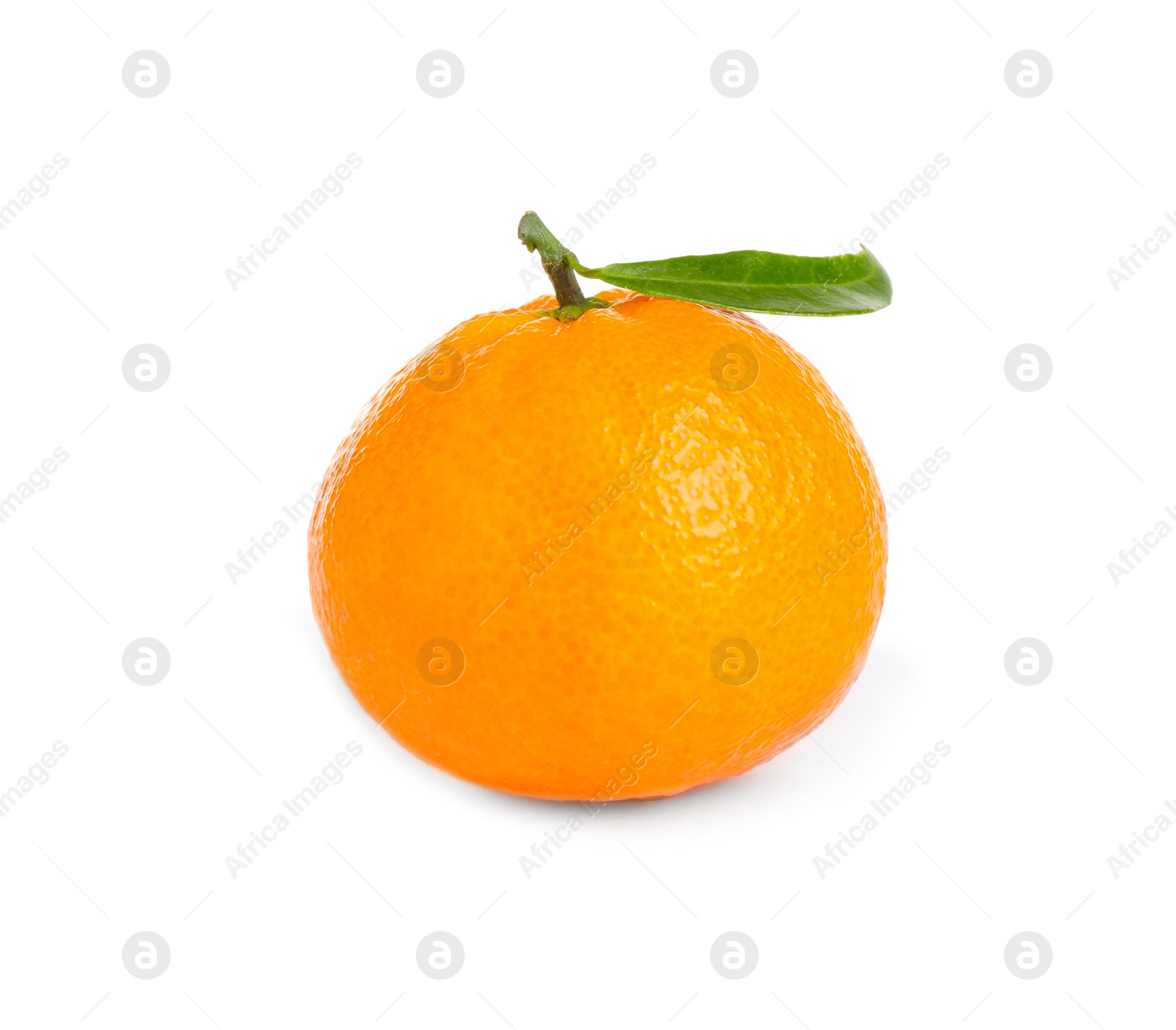 Photo of Fresh ripe juicy tangerine isolated on white