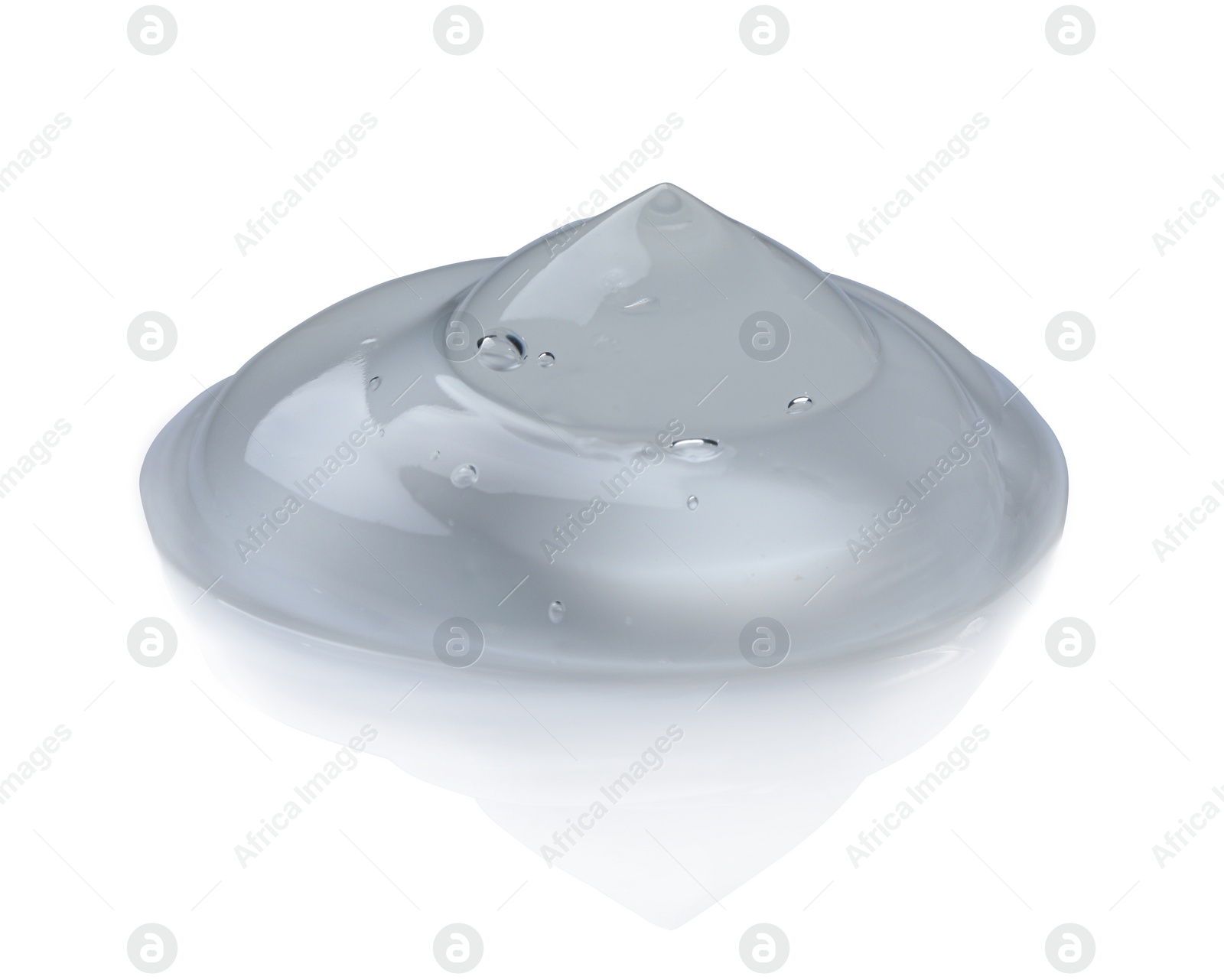 Photo of Sample of transparent cosmetic gel on white background