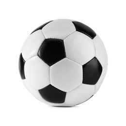 One soccer ball isolated on white. Sport equipment