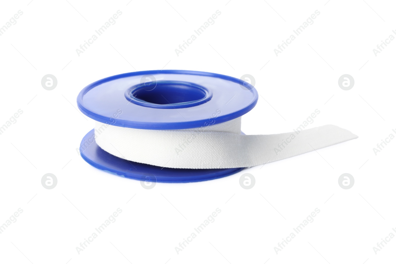 Medical sticking plaster roll isolated on white Photo of Medical sticking plaster roll isolated on white