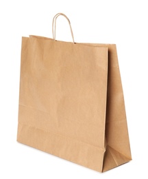 Paper shopping bag isolated on white. Mock up for design