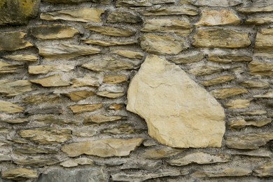Photo of Texture of stone wall as background, closeup
