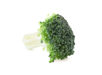 Fresh green broccoli isolated on white. Organic food