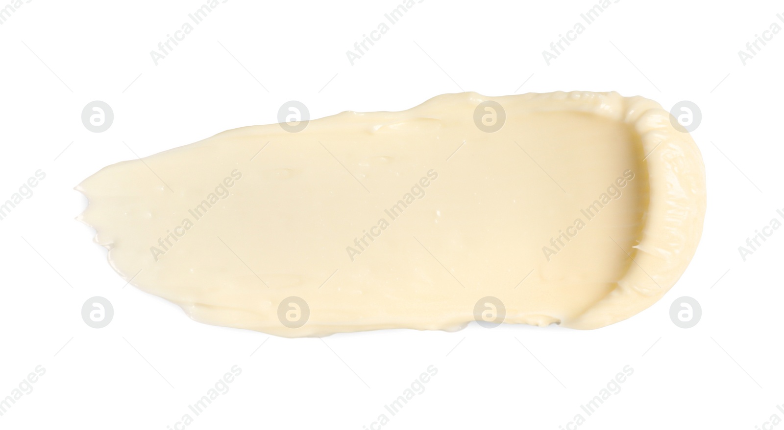 Photo of Tasty butter on white background, top view