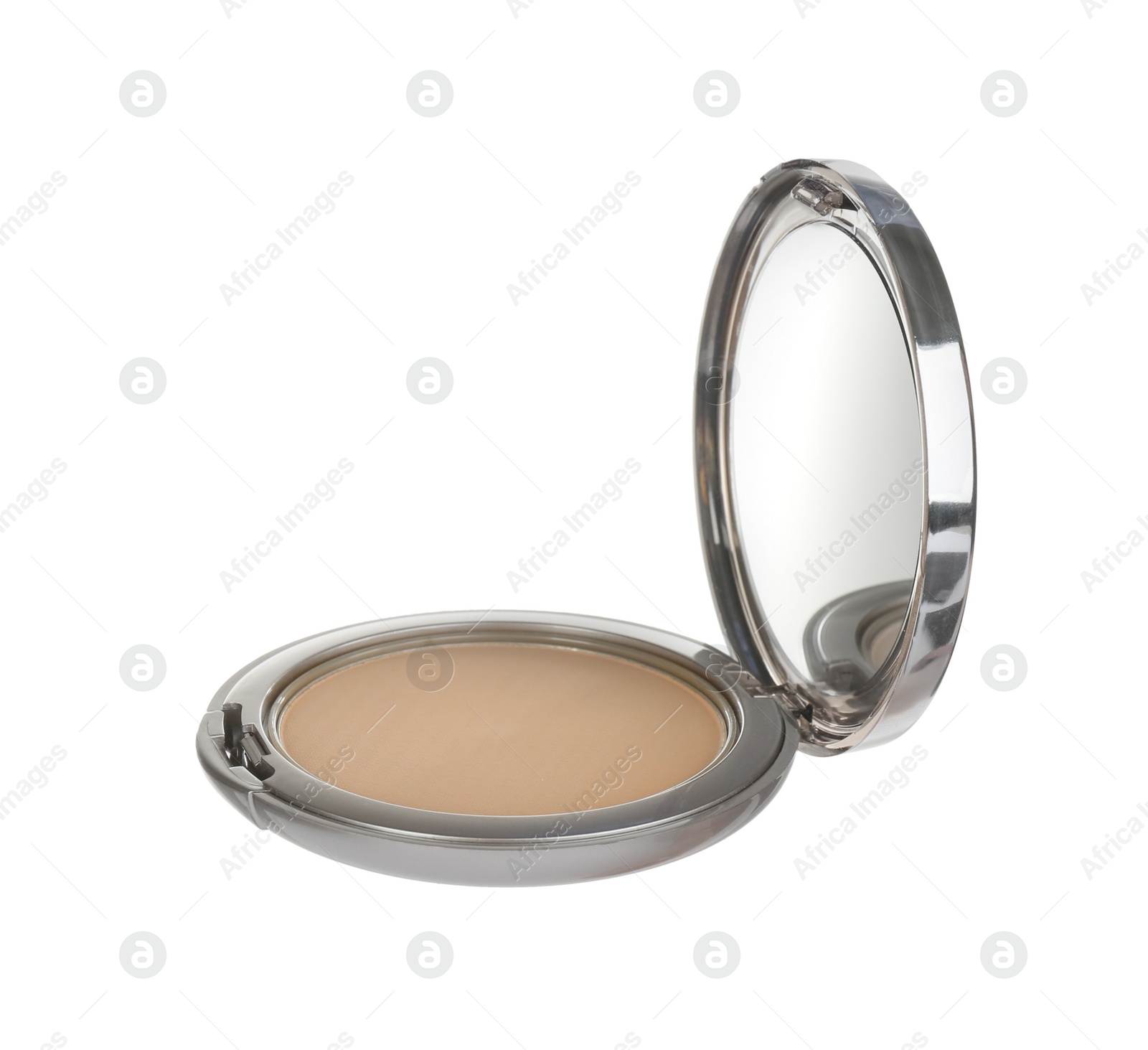 Photo of Face powder isolated on white. Makeup product