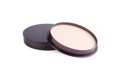 One face powder isolated on white. Makeup product