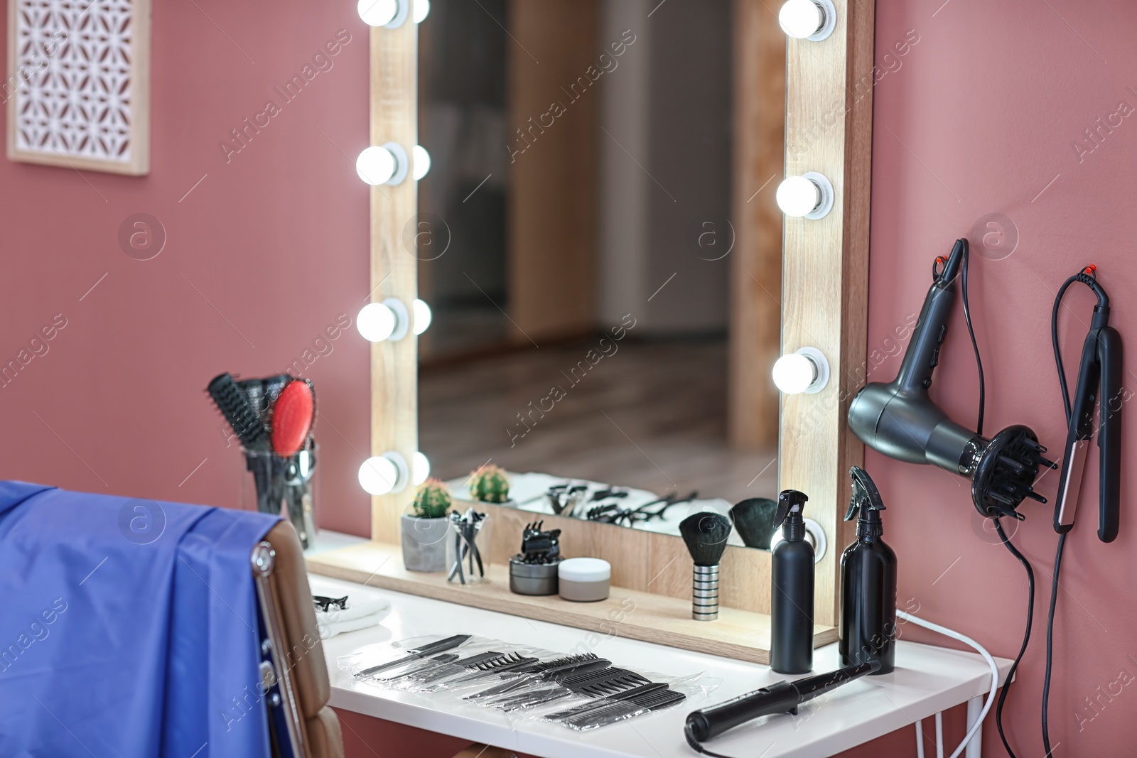 Photo of Hairdresser's workplace in salon