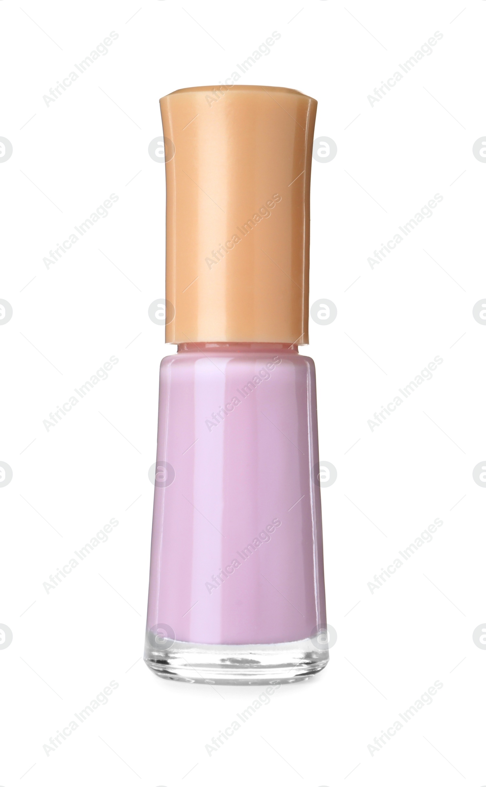 Photo of Bottle of nail polish isolated on white