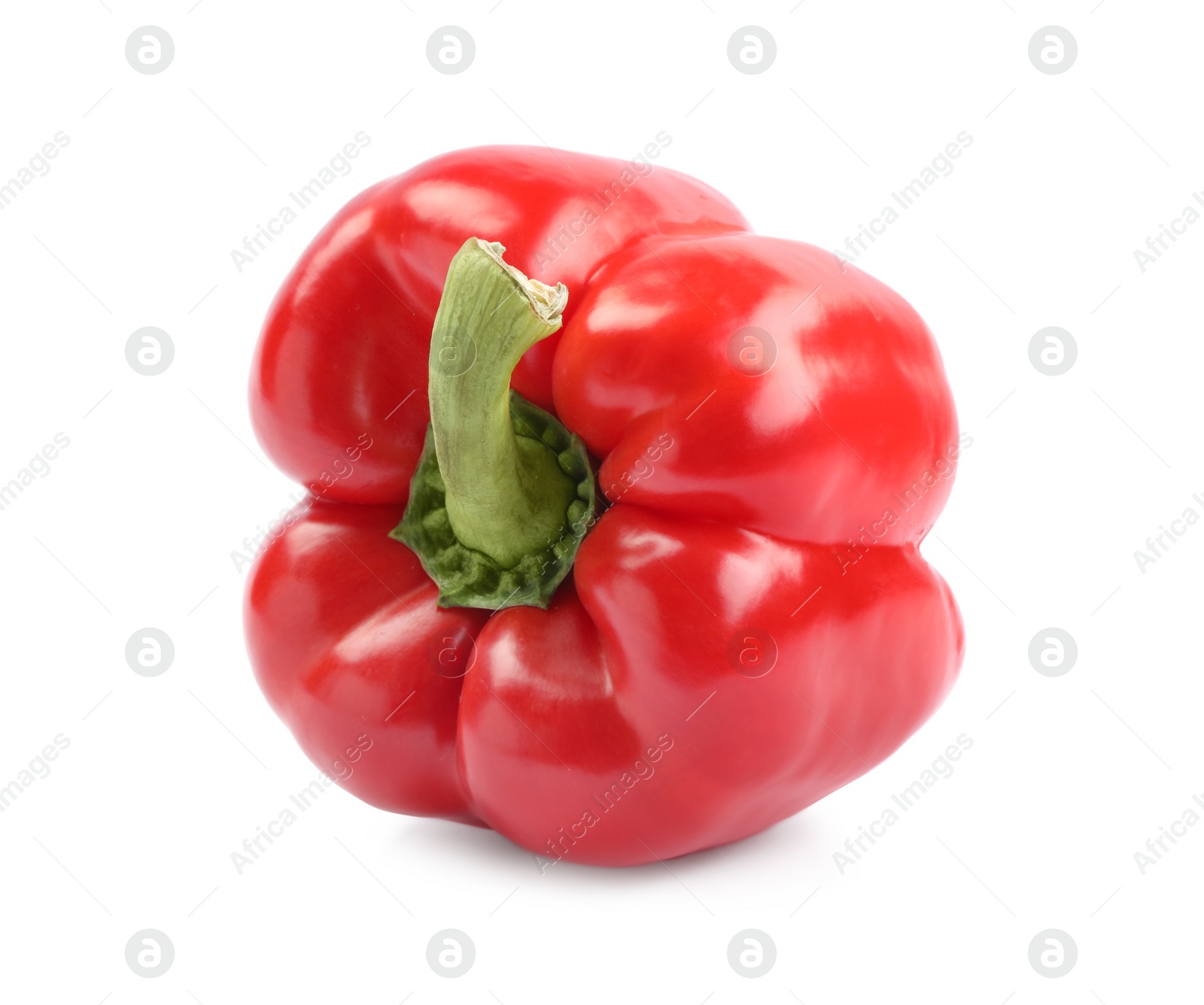 Photo of Ripe red bell pepper isolated on white