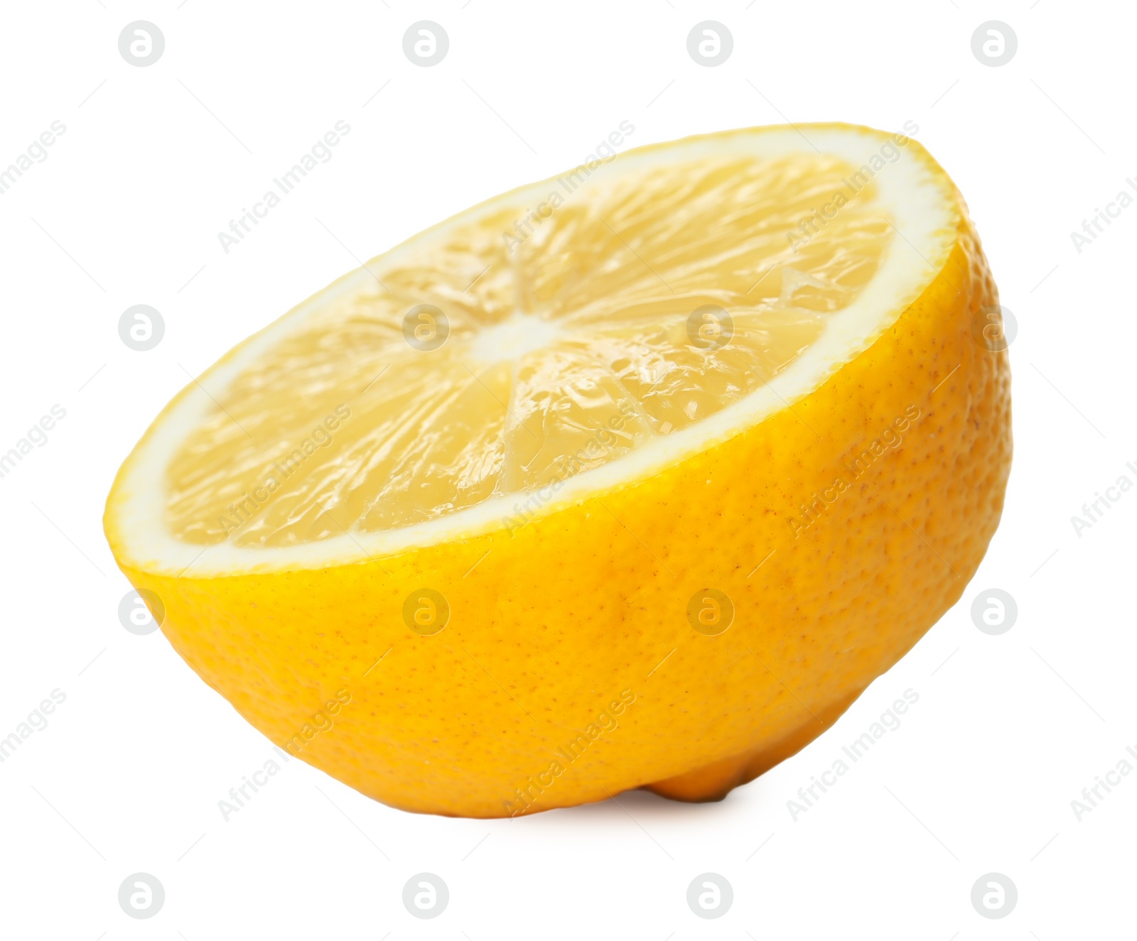 Photo of Half of fresh lemon isolated on white