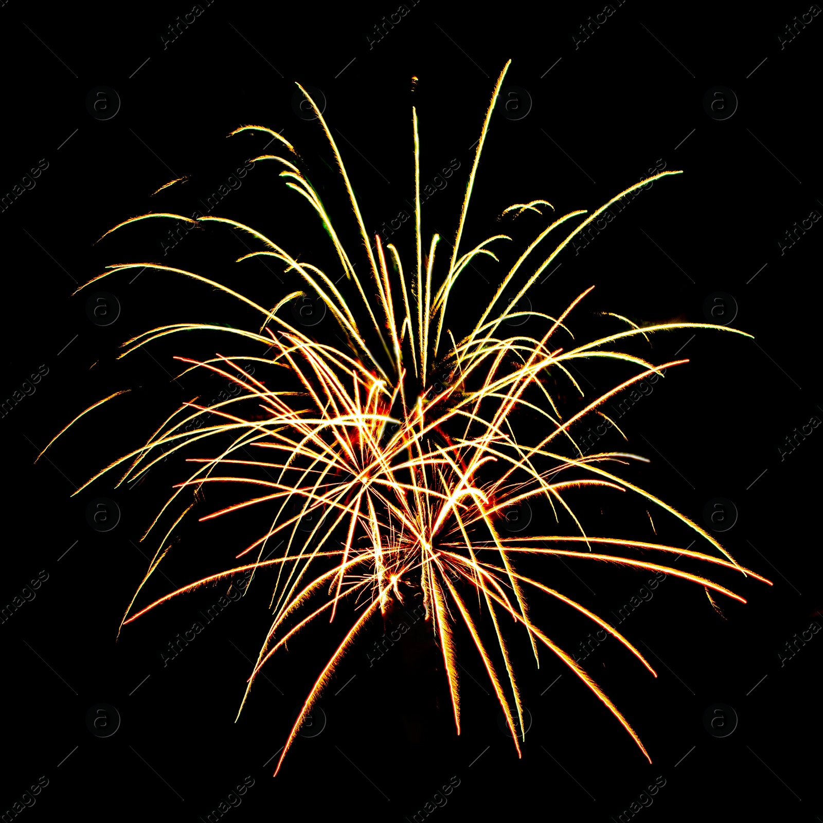 Image of Beautiful bright fireworks lighting up night sky