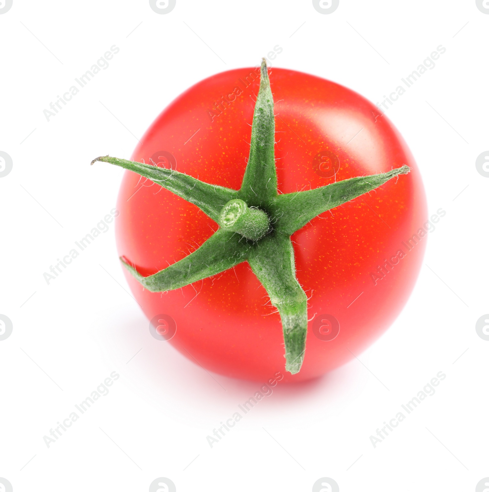 Photo of Fresh organic cherry tomato isolated on white