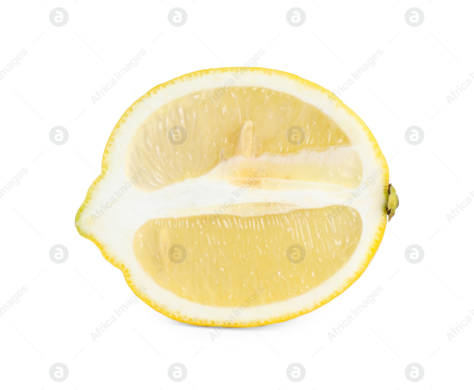 Photo of Half of fresh lemon isolated on white