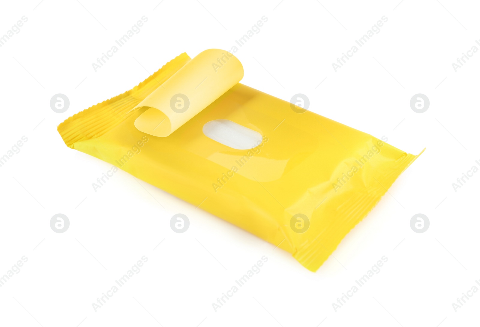 Photo of Wet wipes flow pack isolated on white