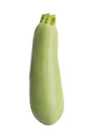 Photo of Fresh ripe green zucchini isolated on white