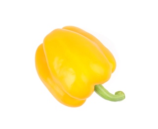 Ripe yellow bell pepper isolated on white