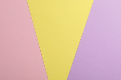 Photo of Colorful paper sheets as background, top view