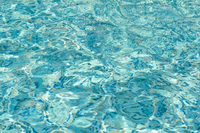 View of cool clear water in swimming pool