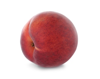 Photo of Delicious ripe sweet peach isolated on white