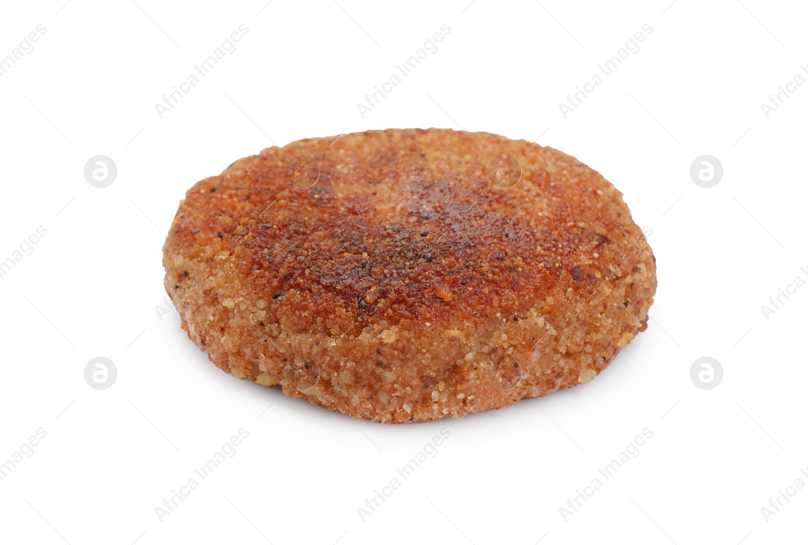 Photo of Delicious fried vegan cutlet isolated on white