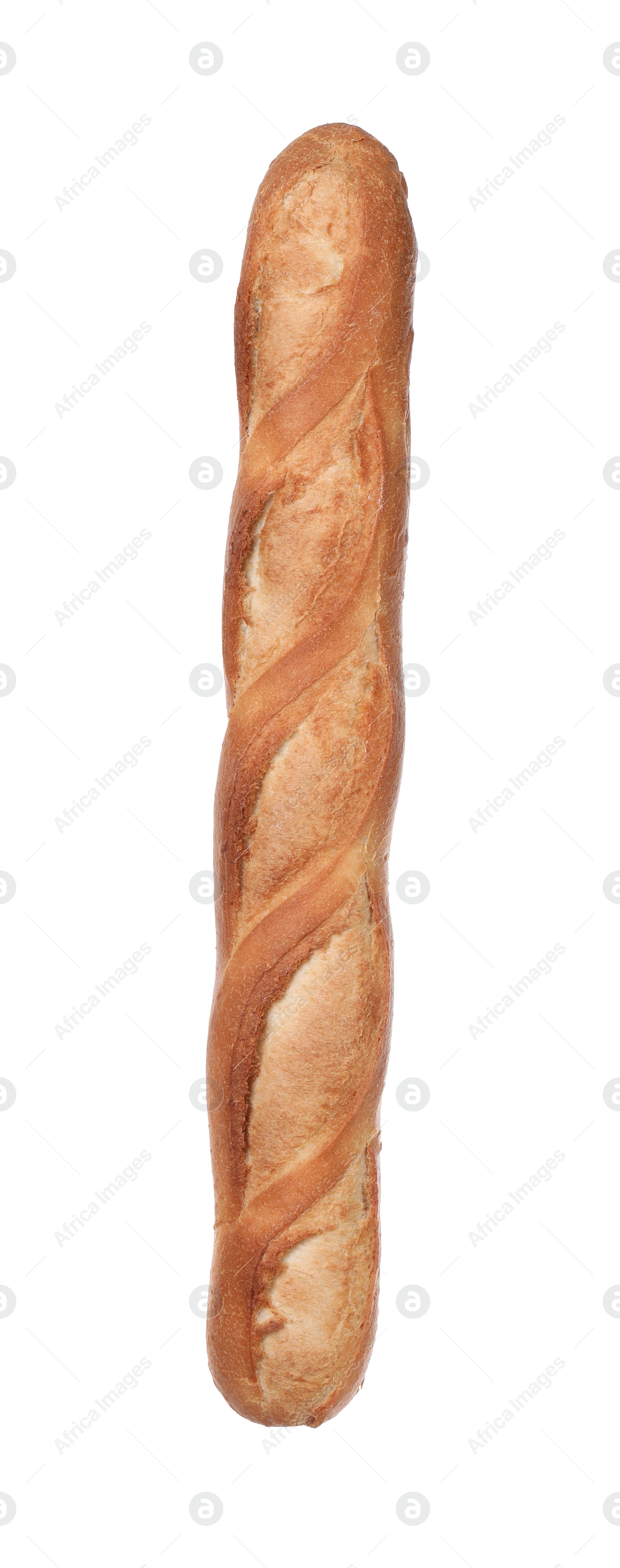 Photo of Tasty baguette isolated on white. Fresh bread