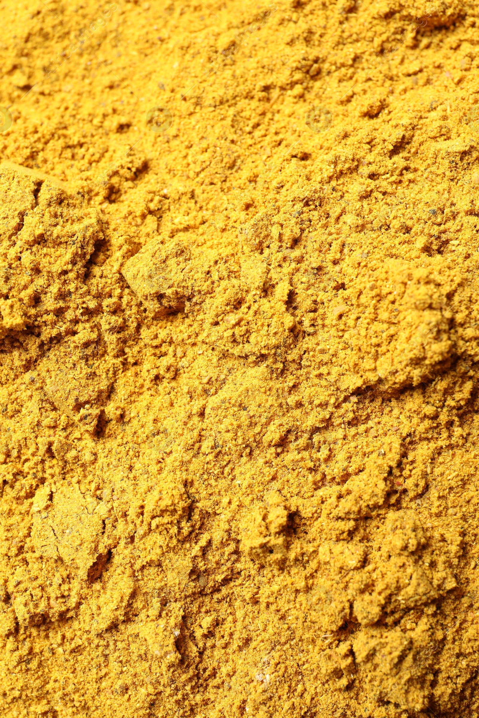 Photo of Dry curry powder as background, above view