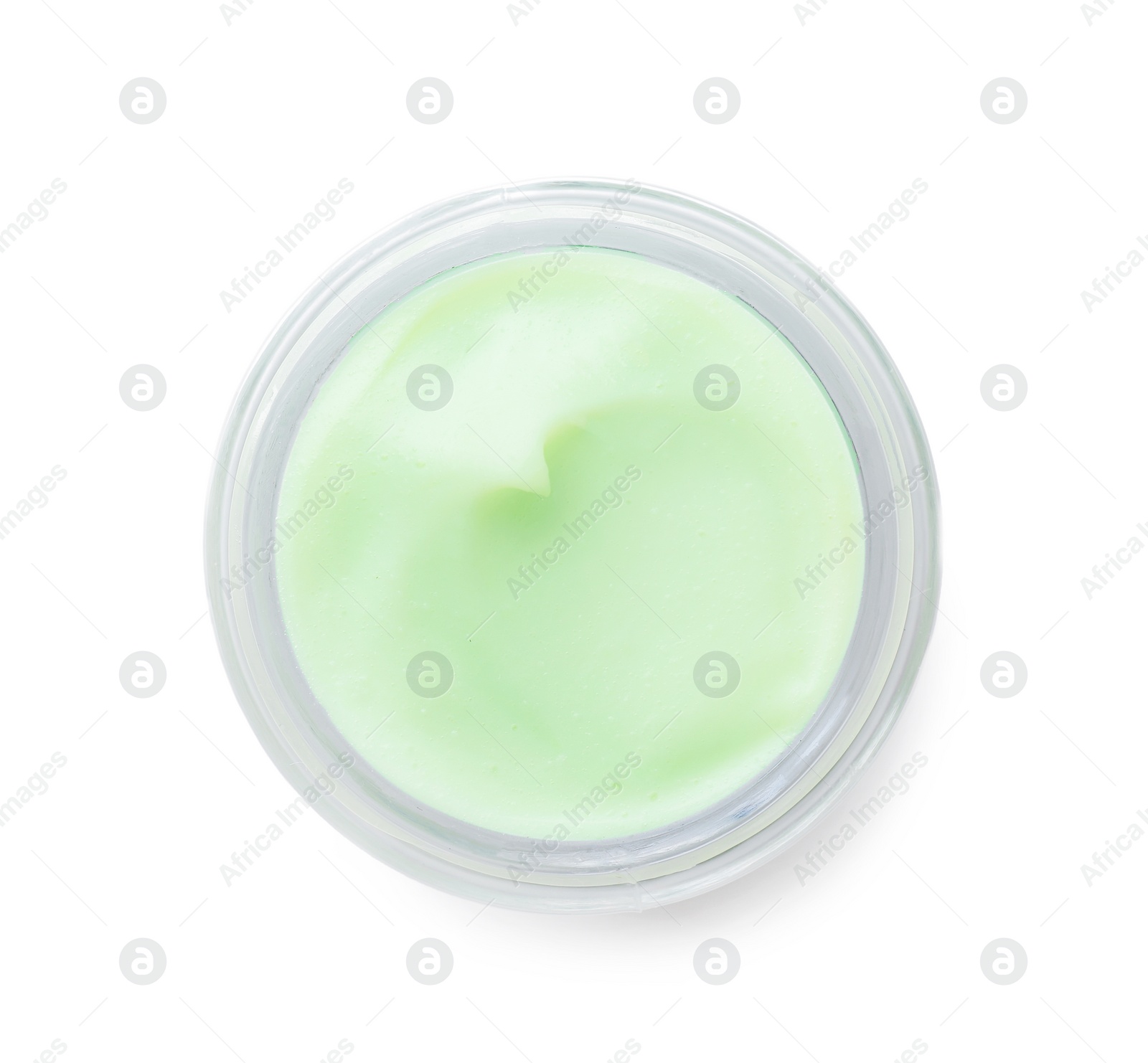 Photo of Jar of body cream on white background