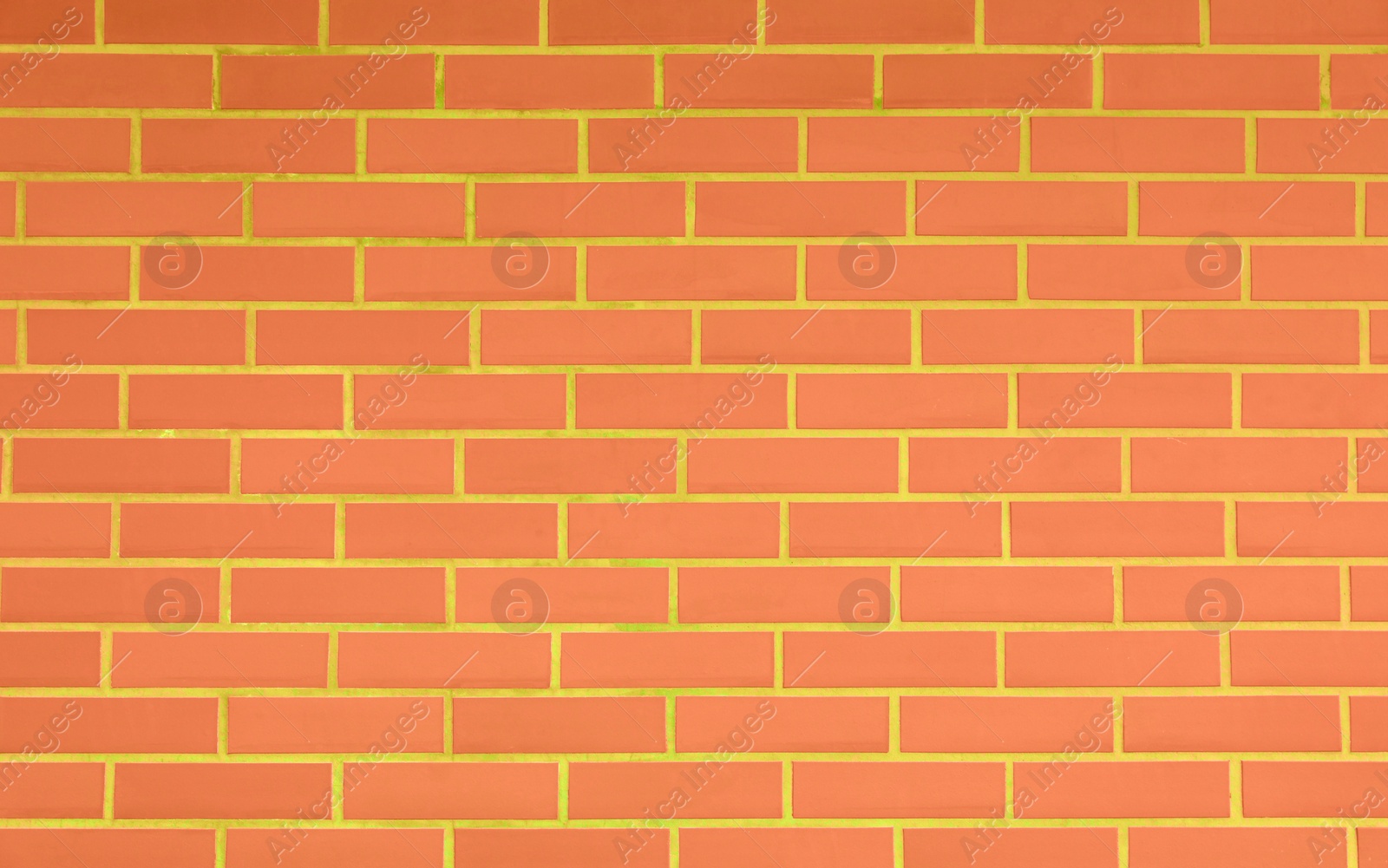 Image of Texture of bright orange brick wall as background