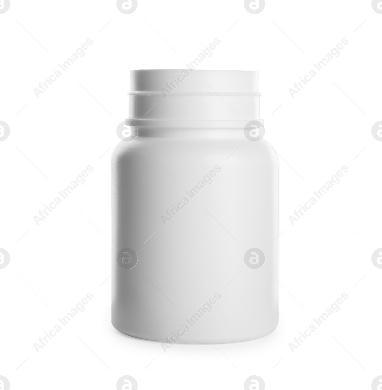 Photo of Plastic medical bottle for pills isolated on white