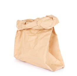 Paper bag isolated on white. Mockup for design