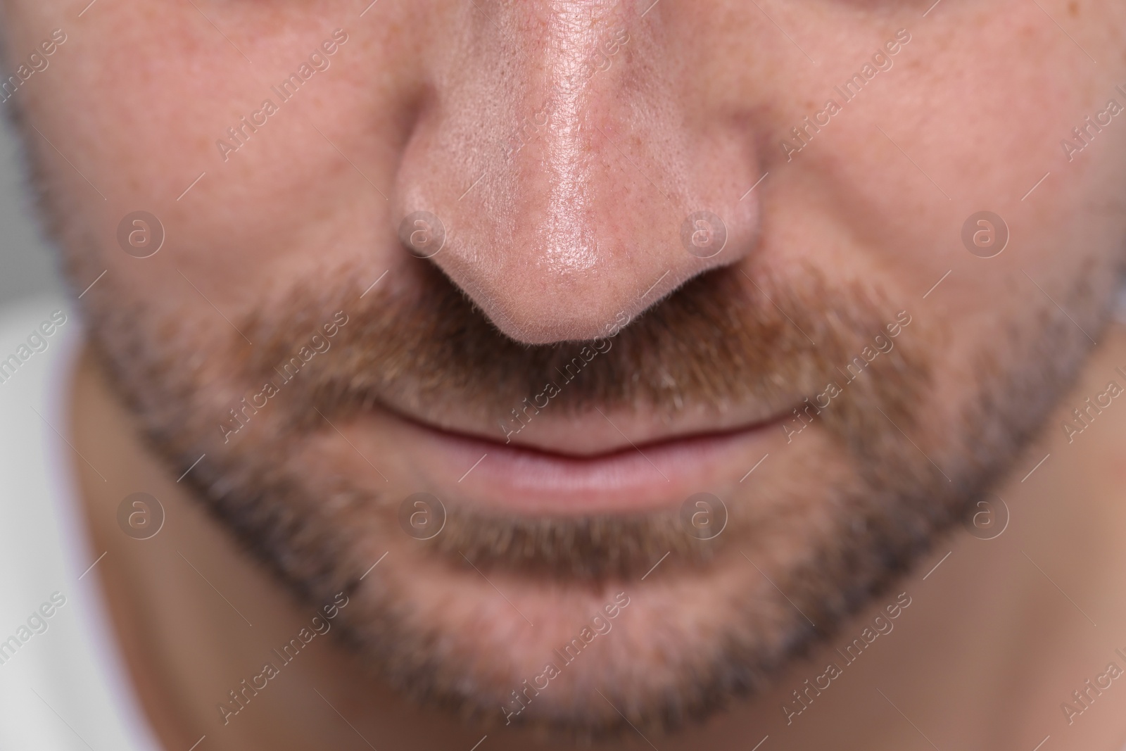 Photo of Closeup view of man with normal skin